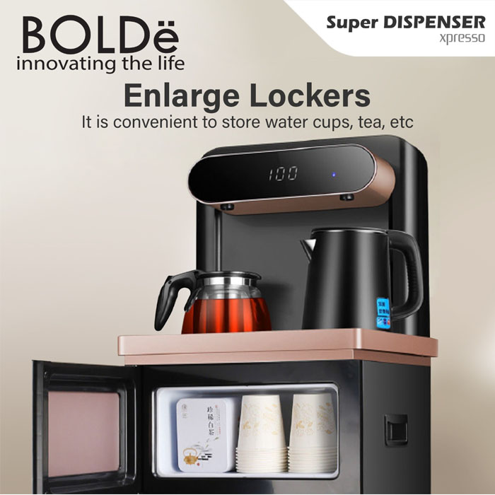 Bolde Smart Water Dispenser Super Dispenser Xpresso 8 L - Black